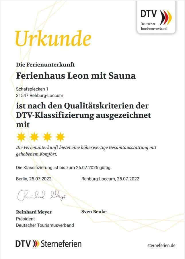 Ferienhaus Leon Mit Sauna Rehburg-Loccum Zewnętrze zdjęcie